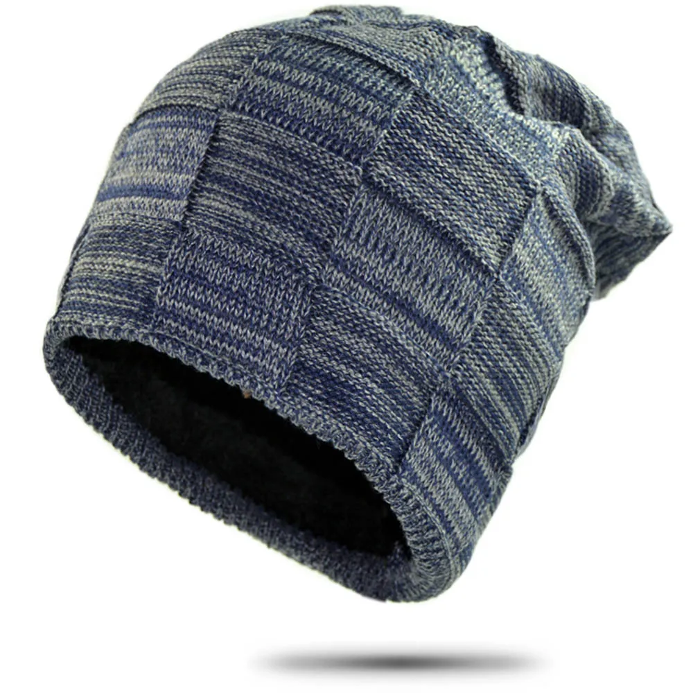 navy(hat) Толстая зимняя шапка для мужчин, вязаная шапка Skullies Beanies для женщин и мужчин, Одноцветный шарф, шапки-унисекс, шапка в стиле хип-хоп, теплая шапочка-бини - Цвет: navy(hat)