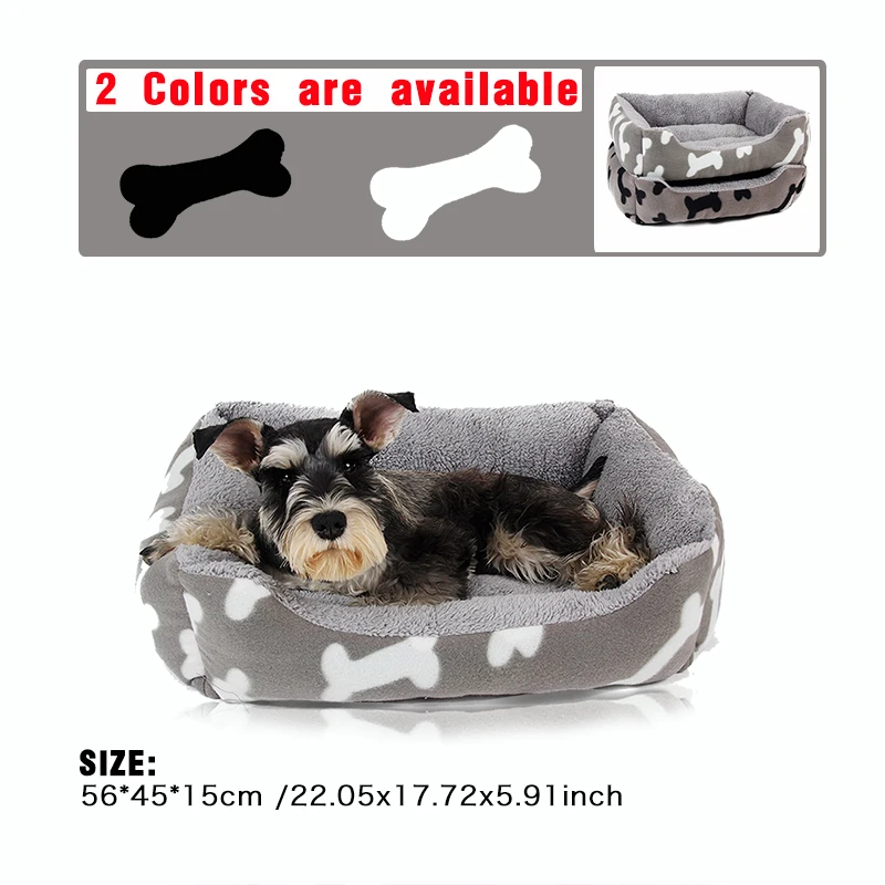 Мягкая теплая подушка для питомца собаки с рисунком кости, мягкая теплая подушка для щенка, 3 способа использования, высокое качество