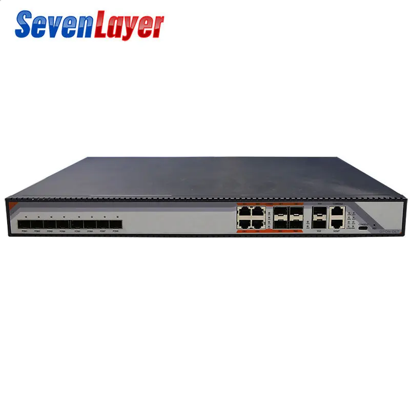 GPON OLT 8PON порты 8 PON SFP портов GPON OLT без модуля совместимый ONT - Цвет: without pon module