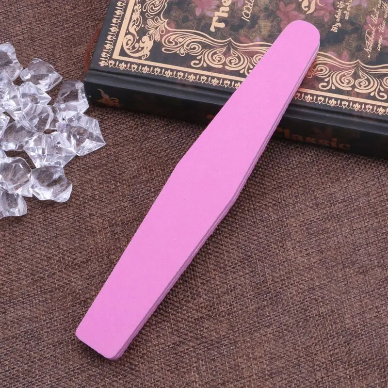 Double Sided Nail File Waterproof 100/180 Grit Nail Art Tips Buffer Soft Sponge  2