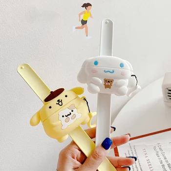 

For Airpods Pro 3 Case Cartoon Cuet Cinnamon Pudding Dog Bluetooth Headphone Silica Gel Cover With Sport Wristband