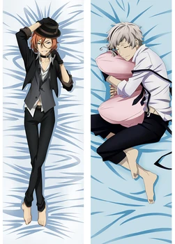 

New Cool Boy Anime Game Stray Dogs Pillow Covers Dakimakura Case 3D Double-sided Bedding Hugging Body Pillowcase 05
