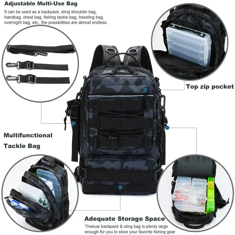 Fishing Tackle Bag Multifunctional Camping Backpack Outdoor