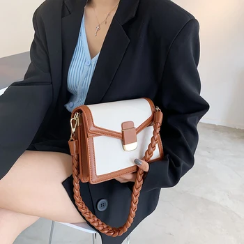 

2020 Fashion Envelope Shoulder Bags For Women Square PU Leather Crossbody Bag Female Daily Shopper Bag With Two Shoulder Strap