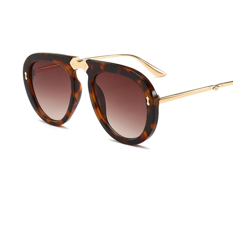 classic pilot Gradient Metal Sunglasses Woman Brand Fashion shades for women Luxury Top Eyewear Black Designer Glasses