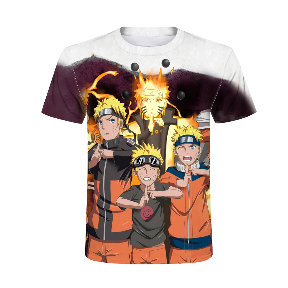 Наруто Аниме 3D печатная Футболка для взрослых Лето Косплей короткий рукав Harajuku