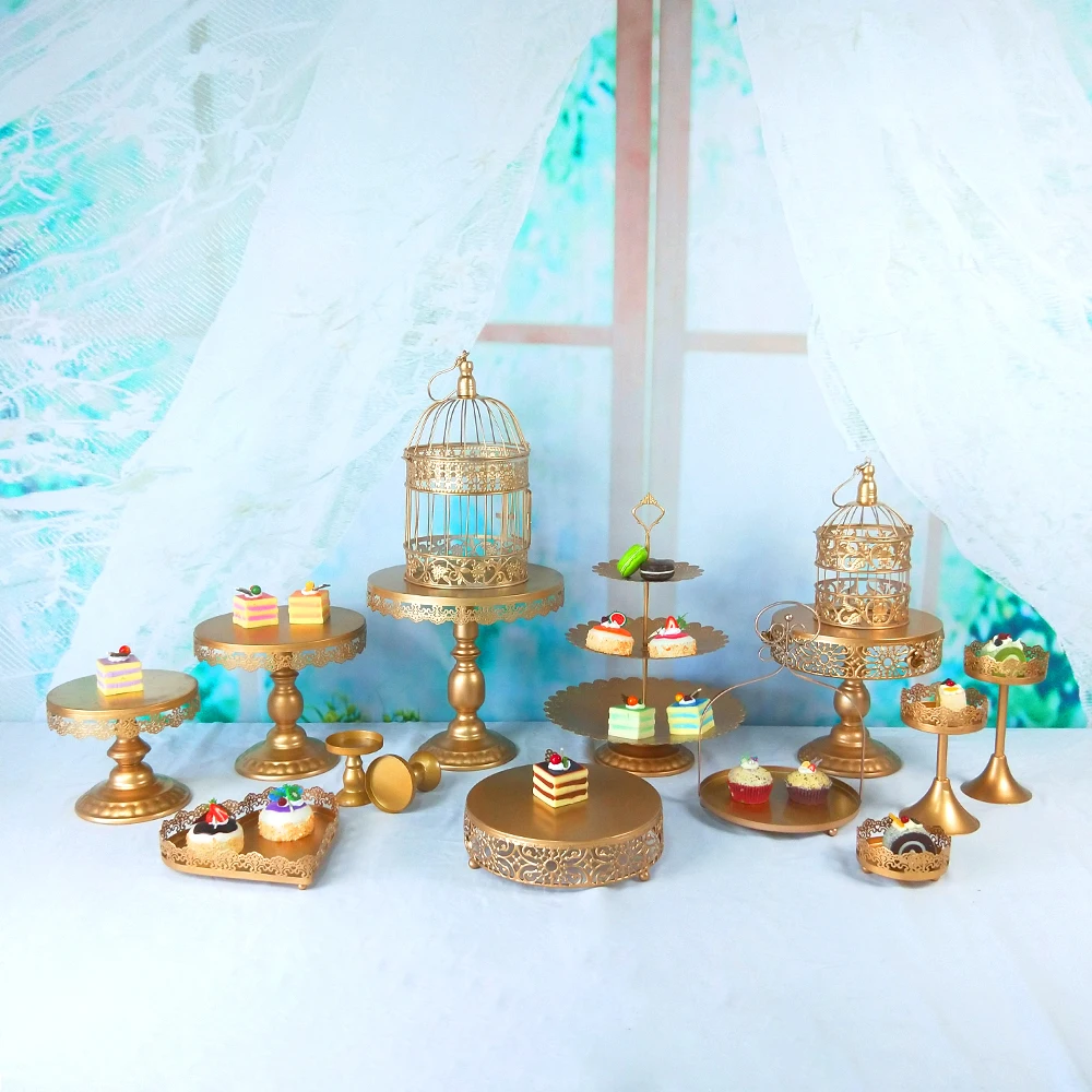 Tobs золотая металлическая для подставки пирожных Набор подставка украшения