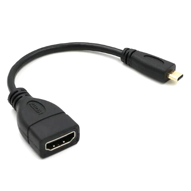 Вверх вниз вправо влево Угловой Micro HDMI к HDMI адаптер «Папа-мама» Разъем 10 см для HDTV Тип D hdmi micro hdmi угол кабеля