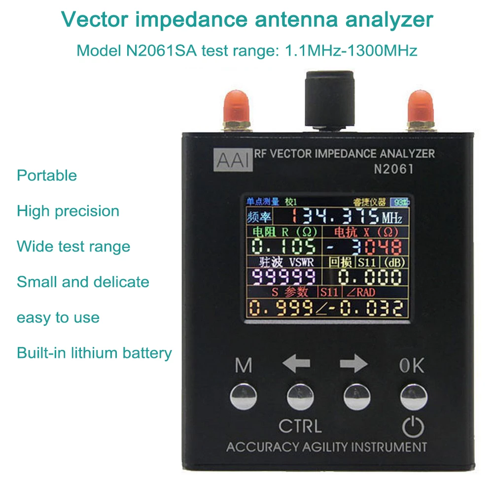 

N2201SS N2061SA N1201SA Plus UV RF Vector Impedance ANT SWR Antenna Analyzer Meter Tester 140MHz-2.7GHz resistance/impedance/SWR