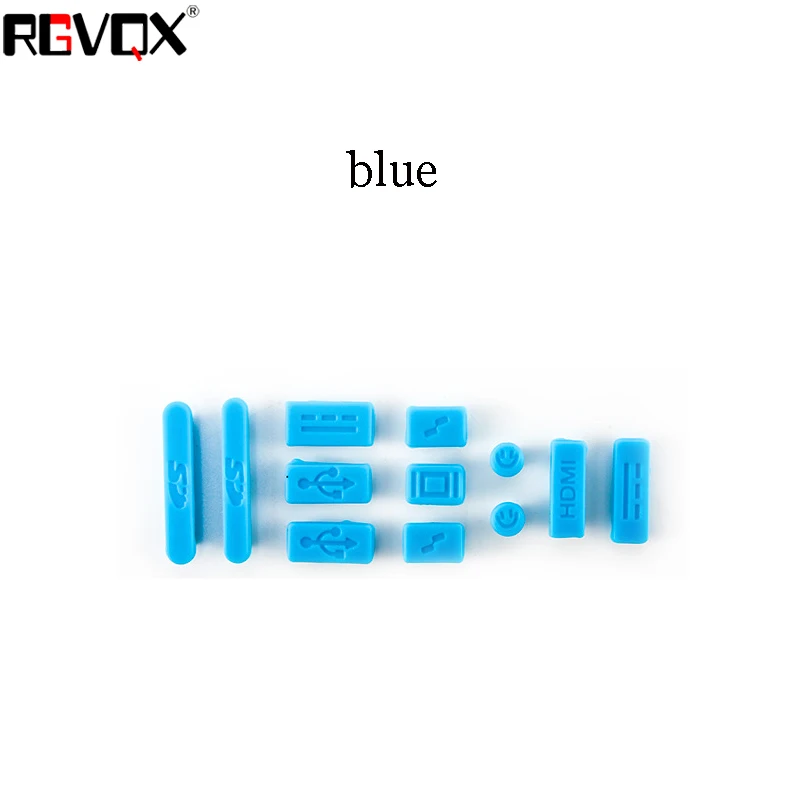12 шт. цветная мягкая силиконовая Пылезащитная заглушка для Macbook Air 1" 11" retina порты ноутбука резиновая Пылезащитная заглушка Cov - Color: blue