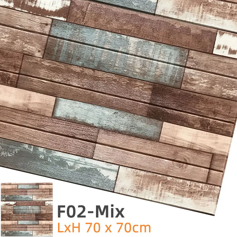 F02-Mix Kaguyahime 3D Обои DIY Наклейка под мрамор Водонепроницаемая наклейка s обои для стен детская комната 3D самоклеющиеся обои кирпич - Цвет: F02-Mix