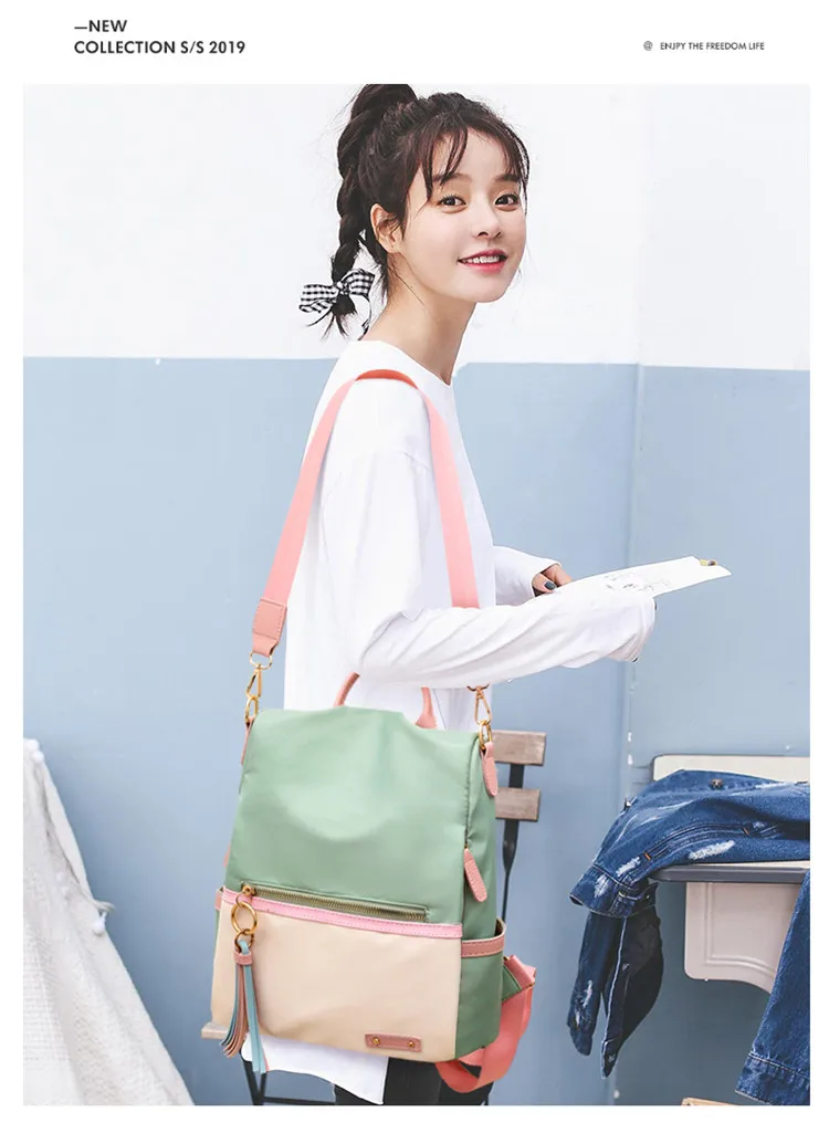 Модный женский рюкзак с кистями, качественные кожаные школьные сумки для девочек-подростков, большой школьный рюкзак, винтажные однотонные сумки на плечо
