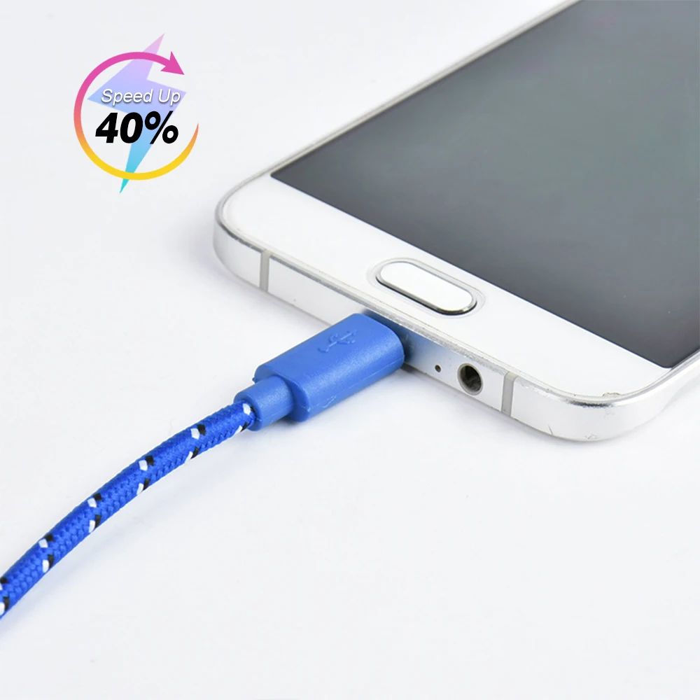 1 м/2 м/3 м нейлоновые Кабель Micro USB в оплетке для синхронизации данных Зарядное