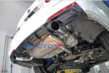 

P Style Real Carbon Fiber REAR DUAL TIP EXHAUST DIFFUSER For BMW F30 F31 3-Series 335i M-TECH M-Sport BUMPER 2012UP B163