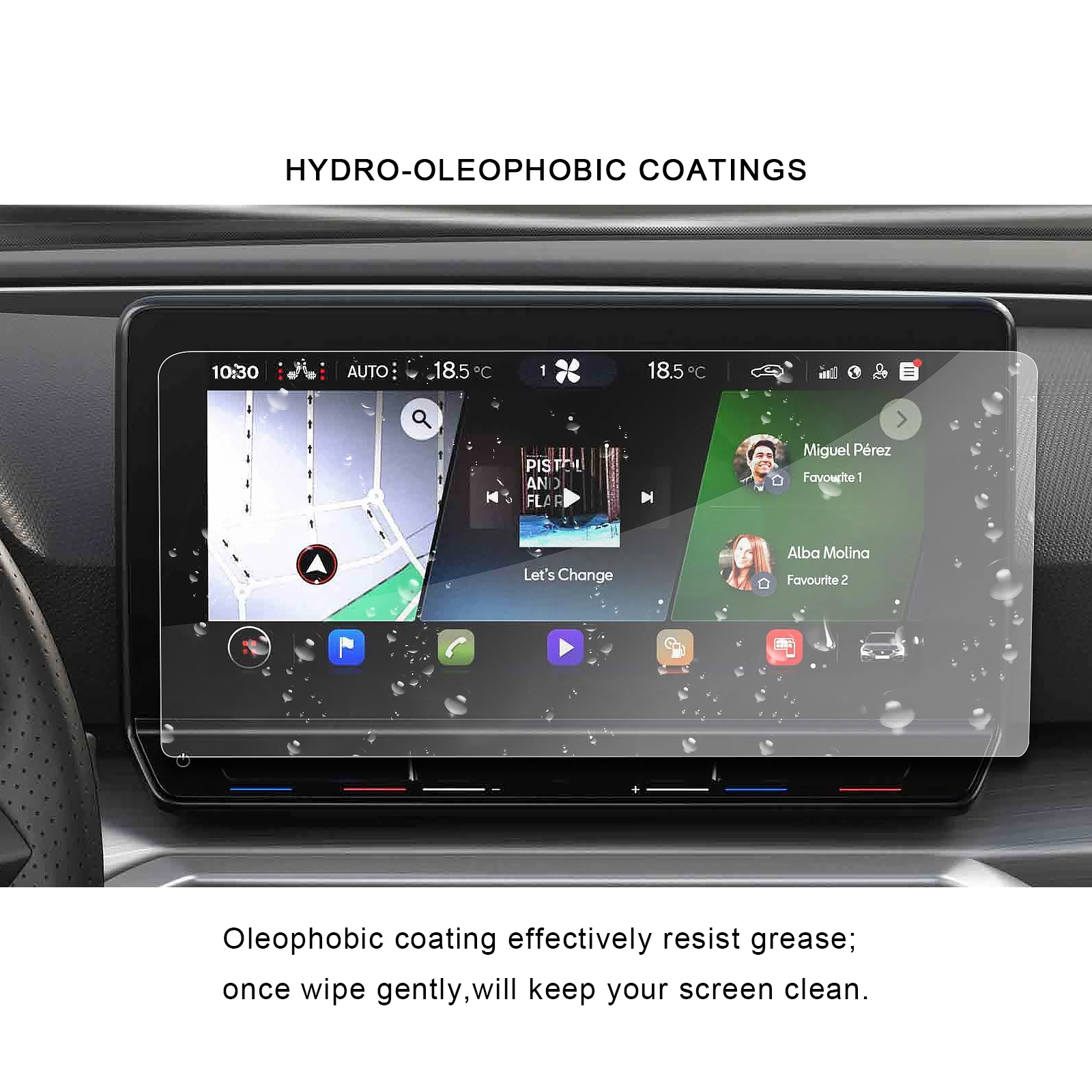 RUIYA Car PET Screen Protector For Leon MK4 Navi system 10 Inch 2020 GPS Navigation Touch Center Display Auto Interior Accessory