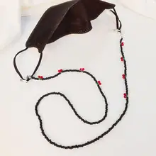 Cordón de doble uso para gafas, accesorios de joyería de moda para mujer, cadena creativa de cristal con perlas acrílicas, novedad de 2021