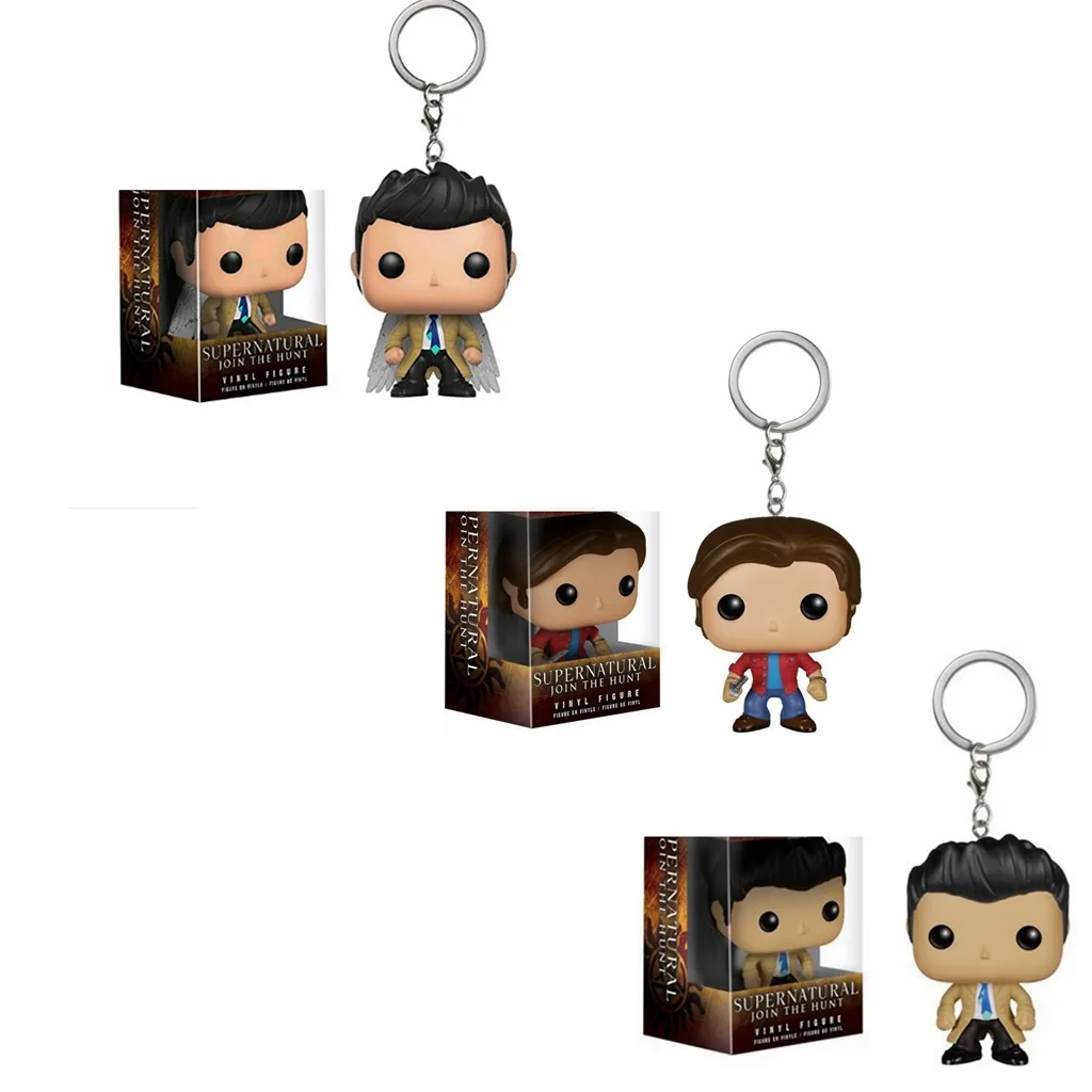 FUNKO Supernatural 2021 New Character Castiel with Wing Sam KEYCHAIN Toy Vinyl Figure Collection Pocket Key Chain Toys | Игрушки и хобби