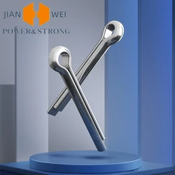 100Pcs GB91 304 Stainless Steel Split Pin Mechanical Hitch Tractor Fastener Clips Cotter Pins Spring Pin Safety Pin Tractor Pin