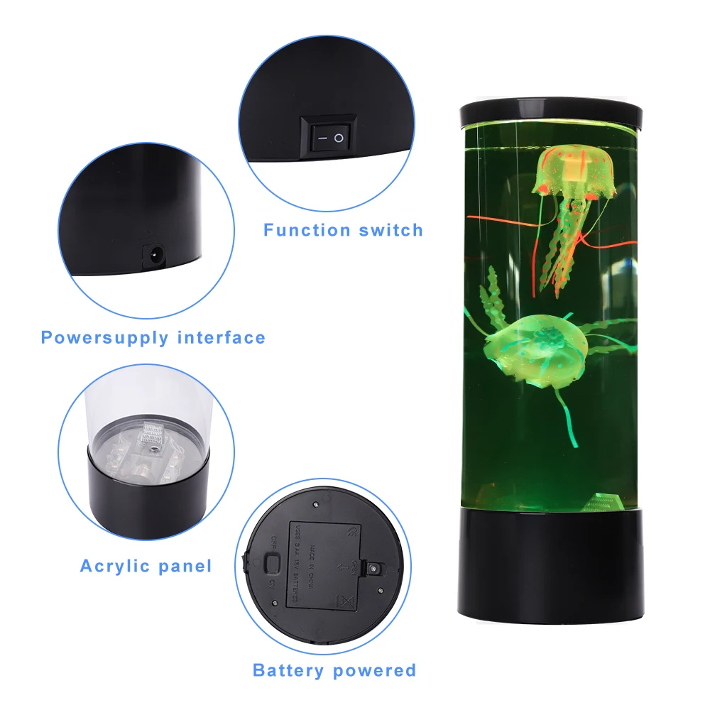 LED Jellyfish Lamp Bedside Night Light Color Changing Jellyfish Tank Aquarium Led Lamp Relaxing Mood Lights Lava Lamp Kids Gifts LED Jellyfish Lamp Bedside Night Light Color Changing Jellyfish Tank Aquarium Led Lamp Relaxing Mood Lights Lava Lamp Kids Gifts