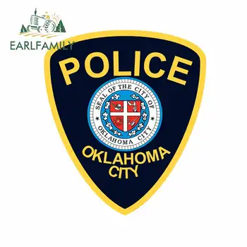 

EARLFAMILY 13cm x 11.3cm For Oklahoma City Police Body for Car Stickers Windshield Decal Fashion Car Accessories 3D Decor