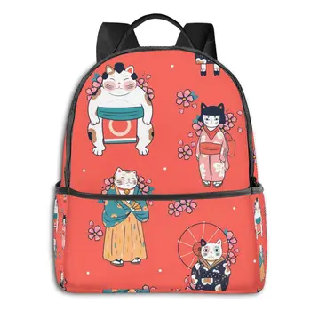 

Backpack School Bags for Teenage Traditional Japanese With Sakura Flowers Travel Bags Style Back Pack Korean Cute Backpack