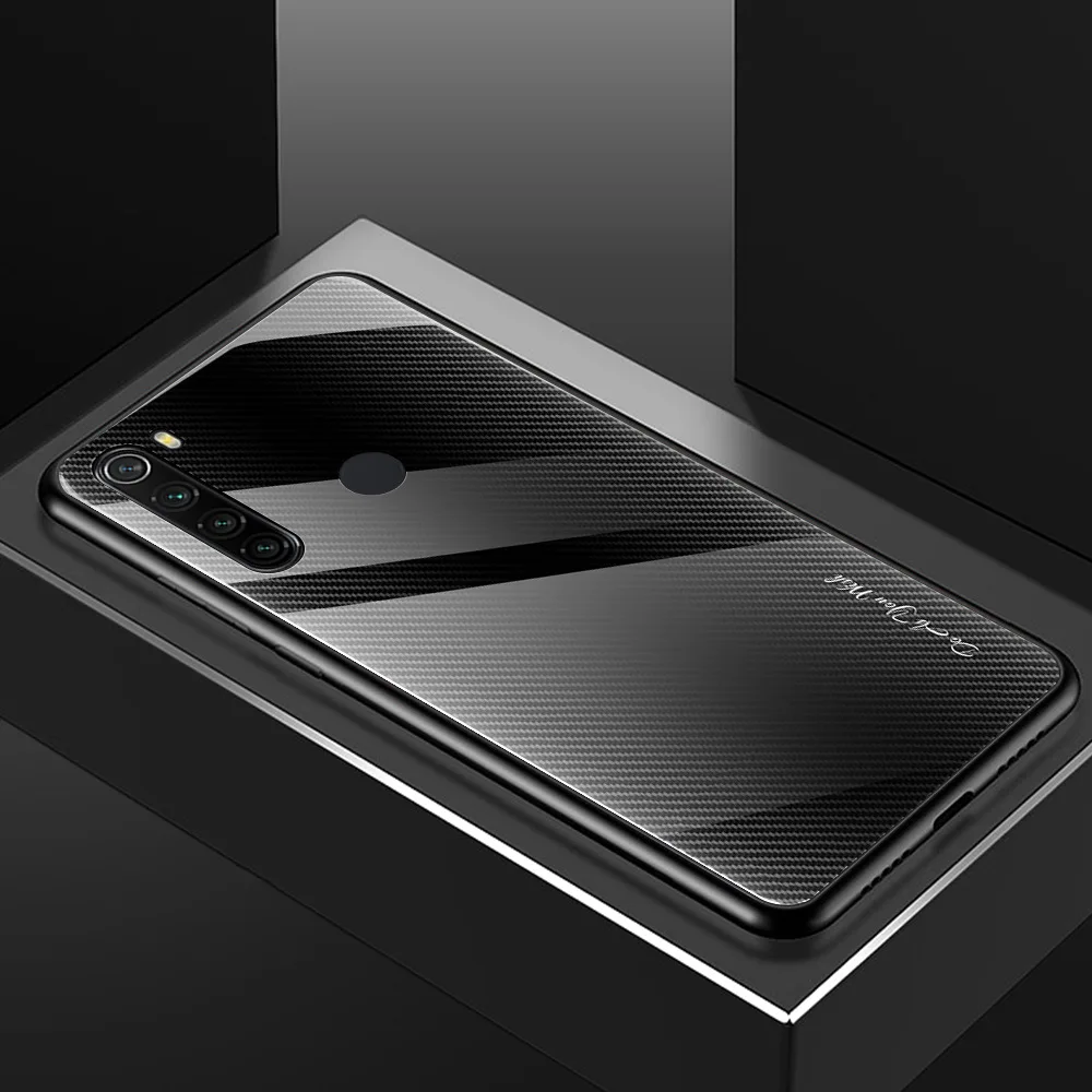 Для Xiaomi Redmi Note 8 ударопрочный чехол из закаленного стекла с мягкой рамкой и жестким стеклом для Xiaomi Redmi Note 8 Pro