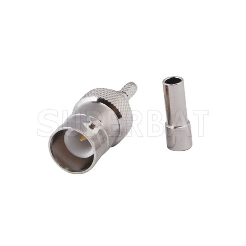 

Superbat 10pcs RP-BNC Crimp Female(Male Pin) Connector for Cable RG316 RG179 RG178 1.13mm 1.37mm