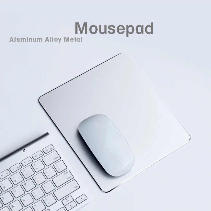 Gaming Mousepad Metal Aluminum Hard Smooth Thin Double Side Waterproof Computer Desk Mat For Office Home
