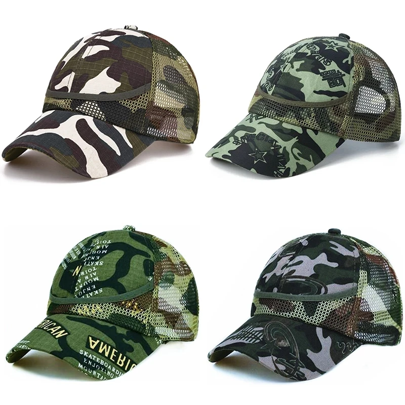 

3-9 Yrs Outdoor Camouflage Baby Boy Mesh Baseball Cap Kids Cap Summer Autumn For Boys Girl Caps Net Casual Caps Kids Hats