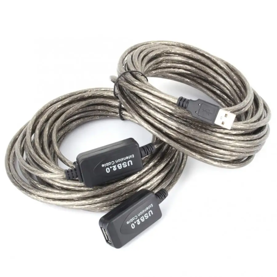 AA 15 м USB 2 0 Тип A папа-мама удлинитель кабель черный микро usb Компьютерные кабели |