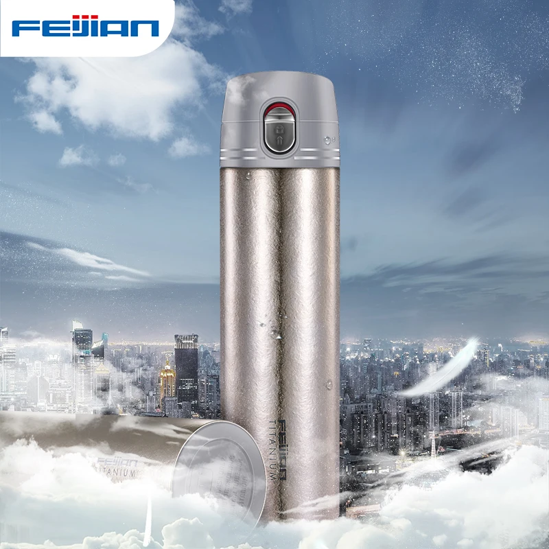 FEIJIAN 380 мл Термос бутылка титановая двойная настенная Термокружка кружка для