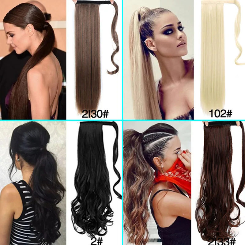 DIANQI Synthetic Corn Wavy Long Curly Ponytail Hairpiece Wrap on Clip Hair Extensions Black Pony Hair DIANQI Synthetic Corn Wavy Long Curly Ponytail Hairpiece Wrap on Clip Hair Extensions Black Pony Hair