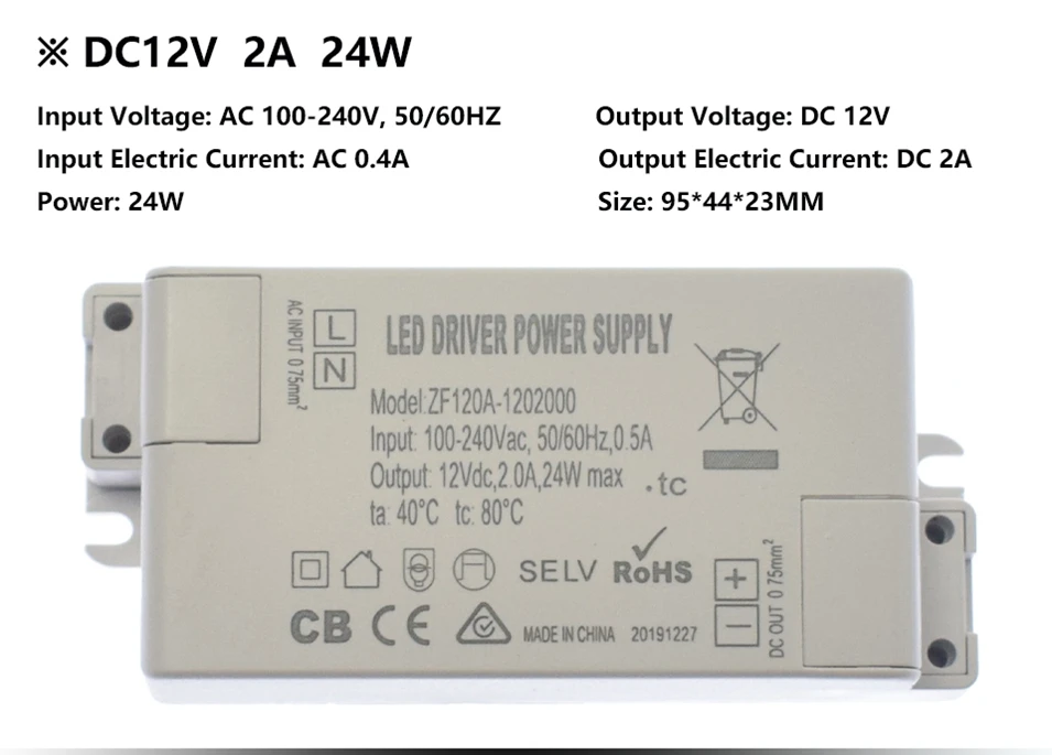 12V 6W 12W 18W 24W 30W LED Power 4