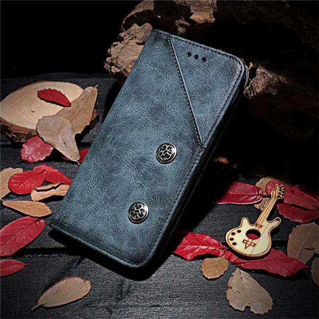 Чехол-Кошелек для Ulefone power 6 высококачественный чехол Чехол из искусственной кожи с защелкой для Ulefone power 6 чехол Ретро Чехол-чехол для телефона - Цвет: Тёмно-синий