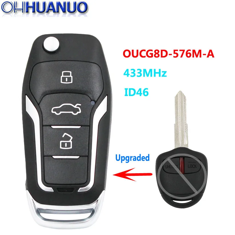 Заменяемые новые обновленные флип карты Φ 433 МГц ID46 для Mitsubishi Outlander 2006 2015