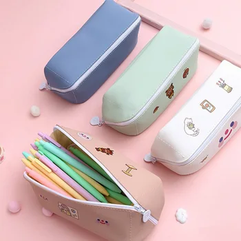 

1pc Simple Creative Lightweight Practical Durable Portable Pen Storage Bag Stationery Storage Bag Pen Bag