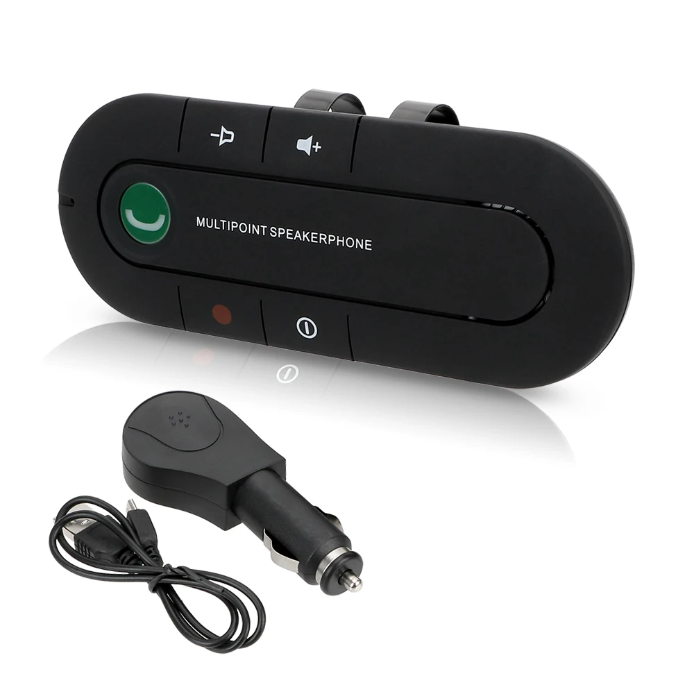 Sun Visor Wireless Bluetooth Receiver Car Kit Speakerphone Hands-free Adapter