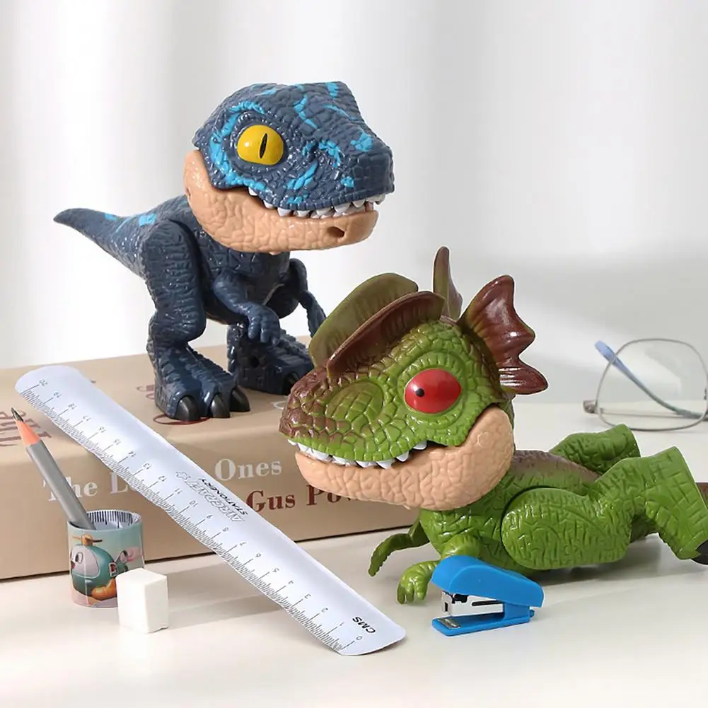 Stationery Set 6pcs/set Dinosaur Stationery Set Eraser Ruler Pencil Sharpener Binding Machine For Students School Supplies Stationery Set Gift
