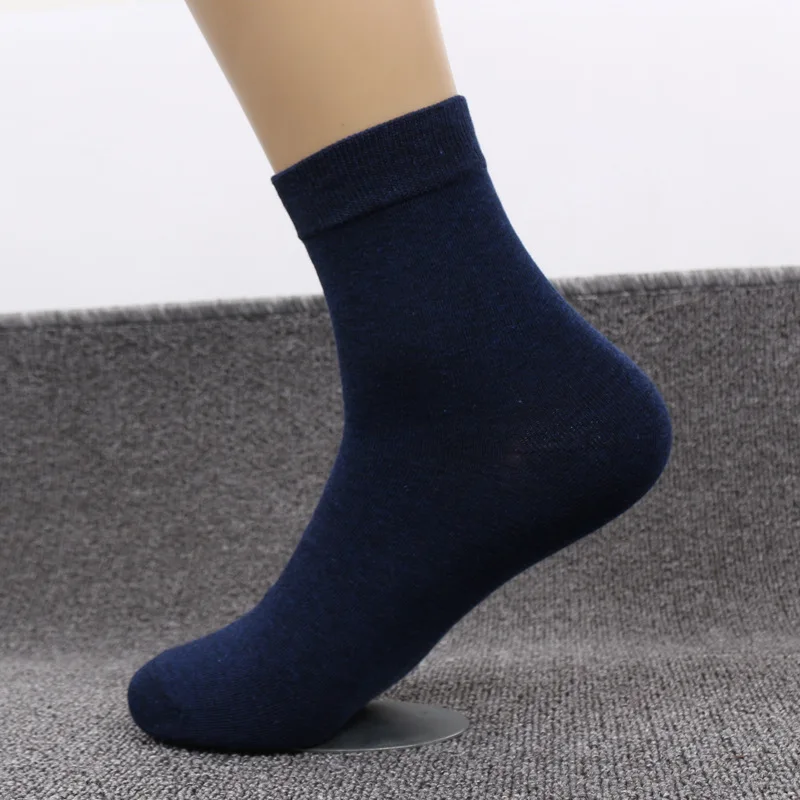 Calcetines medianos grandes para hombre, medias cortas de algodón de pies  gordos, calcetines sueltos desodorantes de negocios de color sólido, 454647  - AliExpress