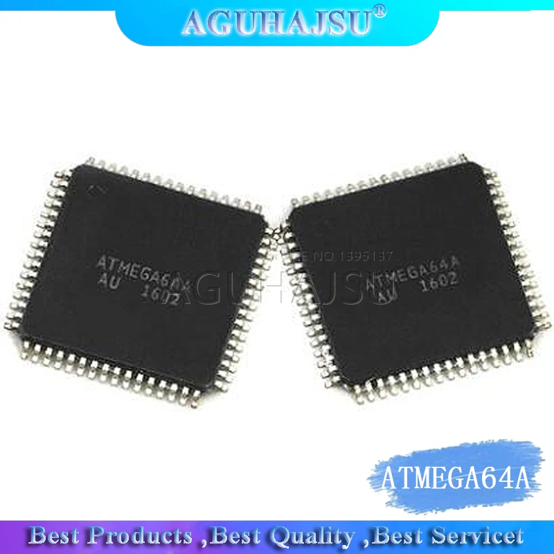 ATMEGA64A-AU QFP ATMEL ATMEGA64A TQFP64 8-битный микроконтроллер с 64 Кбайт внутрисистемной