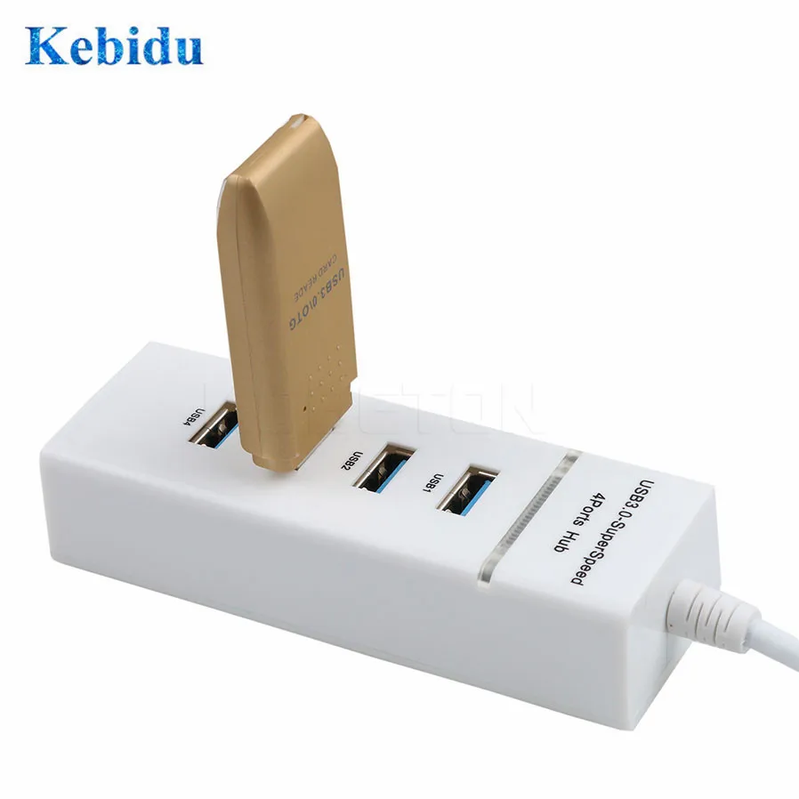 KEBIDU лидер продаж 4 портовый концентратор USB 3 0 разъем зарядка для настольного ПК