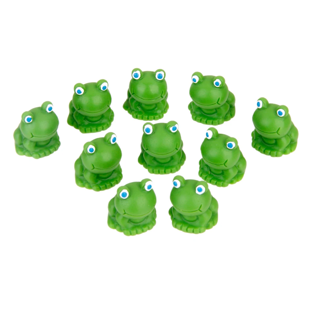 

10Pcs Miniature Vase Bonsai DIY Craft Terrarium Figurine Blue Eye Frogs Decor
