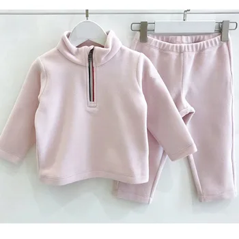 

PER-SALE 2020 Ship At The End of November MO Children's Sets Girls Clothing Set Solid Color Casual Top & Pants