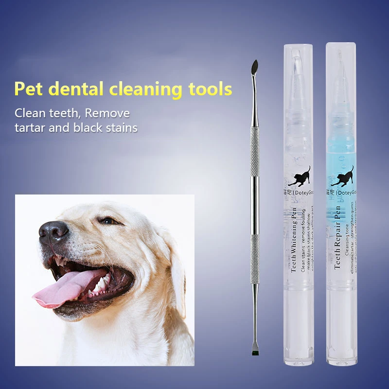 Herramienta de limpieza dental para mascotas, pluma blanqueadora para perros y gatos, eliminador de sarro de plantas naturales, 2/3 Uds.
