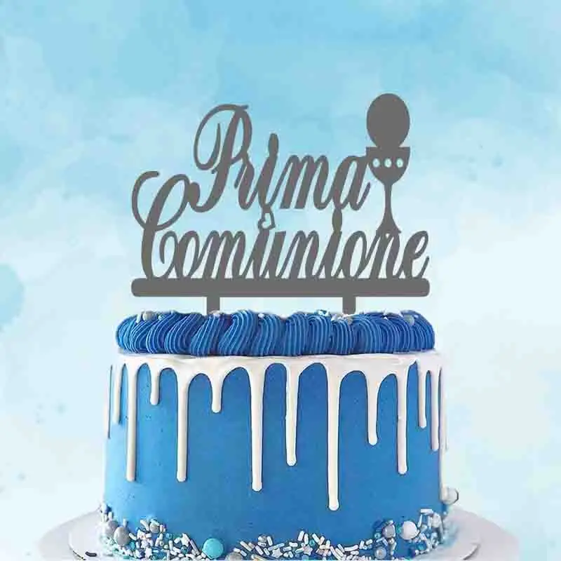 Topper Torta Prima Comunione Italiana Per Bambini Italiani Topper Decorazione Torta Prima Comunione Festa
