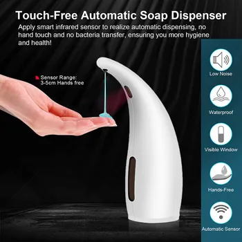 

Touchless Automatic Sensor Liquid Soap Dispenser Motion For Home Kitchen 300ML Wash Bathroom Accessories Sanitizer Dispensador