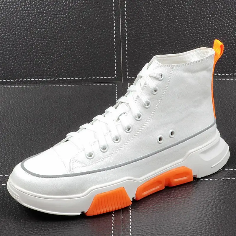 CuddlyIIPanda/Новые мужские модные повседневные ботильоны сезон весна-осень высокие