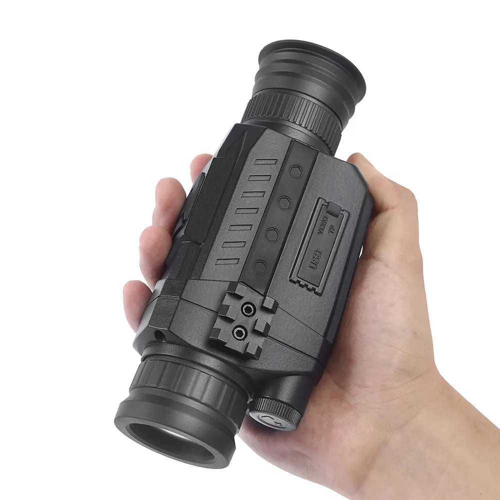 Охотничий Тактический монокулярный телескоп ночного видения Камуфляжный/черный инфракрасный встроенный цифровой фотоаппарат для большого диапазона