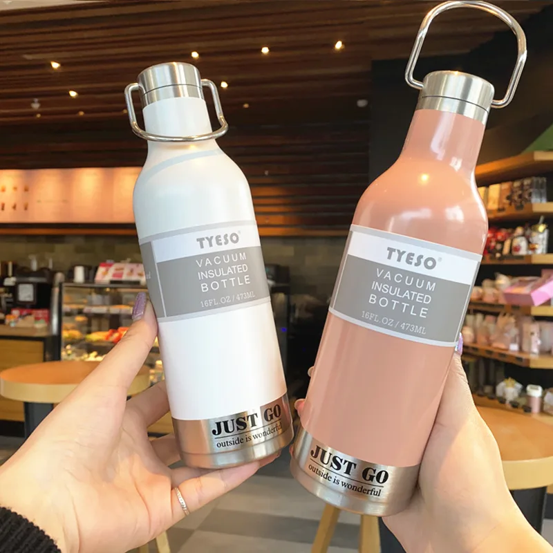 473ML Thermos Flask Double Stainless steel Coffee Mug Thickened Big Car