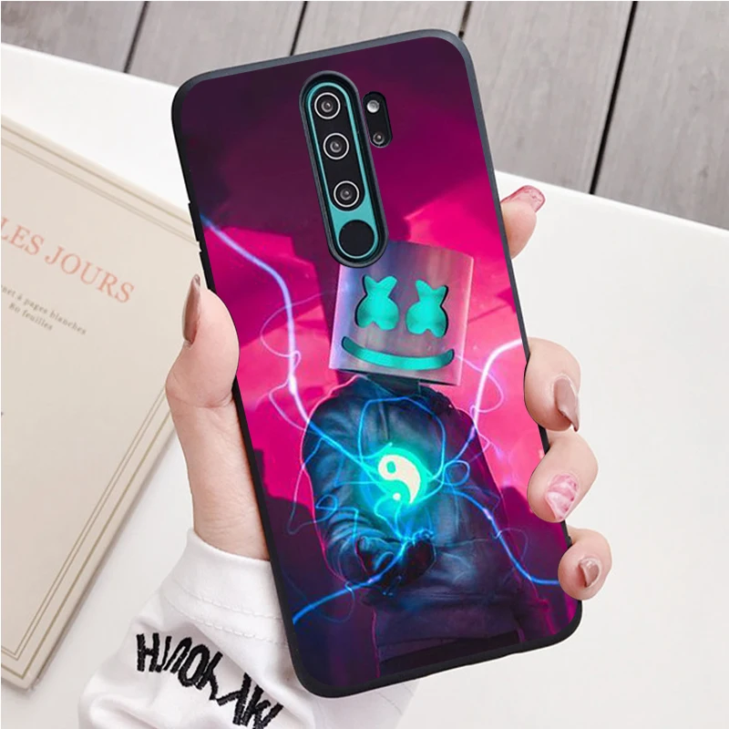 xiaomi leather case handle Marshmallow Dj Silicone Ốp Lưng Điện Thoại Redmi Note 8 7 Pro S 8T Cho Redmi 9 7A Bao leather case for xiaomi